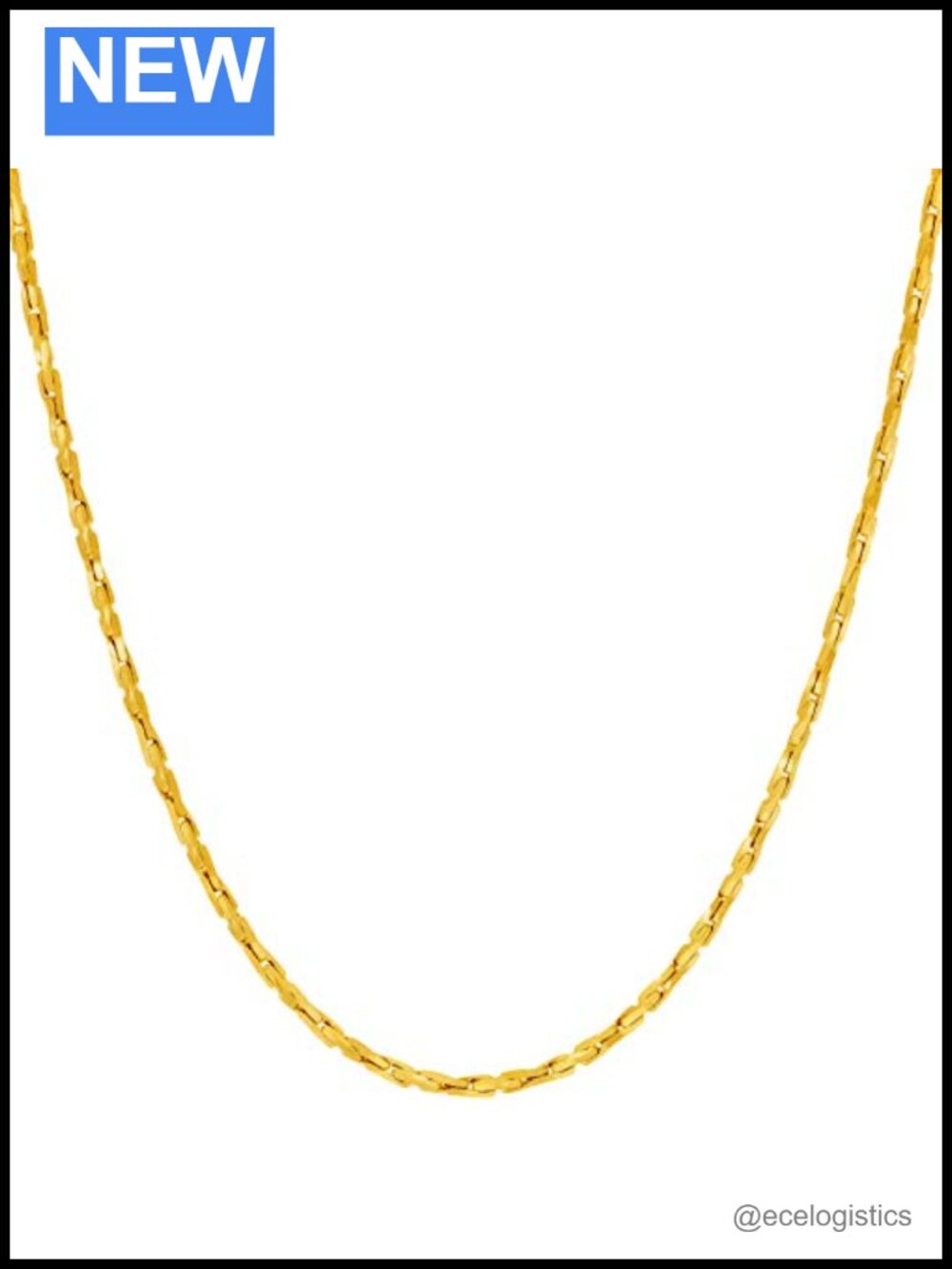 1.7mm Twisted Cobra Chain Necklace Gold Plated